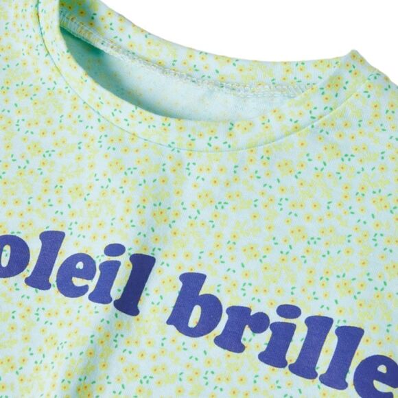 ZARA Kids | Green | “Le Soleil Brille” PRINTED T-SHIRT - Picture 3 of 5